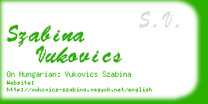 szabina vukovics business card